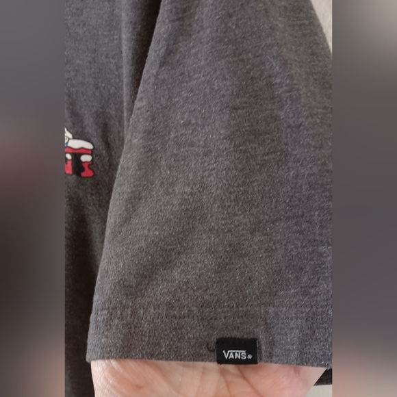 RARE Vans Holiday Tee T-Shirt XL Gray Christmas Skater Skateboard - Picture 5 of 8